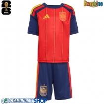 Maglie da calcio Spagna Prima Maglia Bambino Mondiali 2026  Manica Corta + Pantaloni corti)